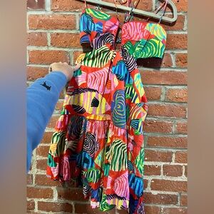 FARM Rio Multicolor Tropical Swim Coverup